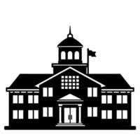 Black silhouette of a house on a white background. vector