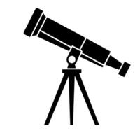 Telescope icon. Simple illustration of telescope icon for web vector