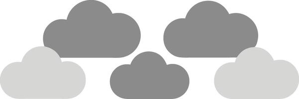 simple minimalistic set of clouds gray vector