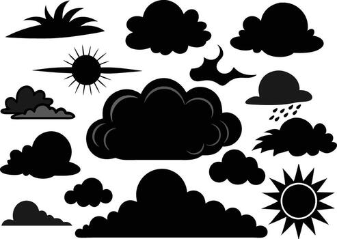 various types cloud vector