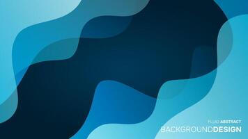 Abstract colorful blue fluid dynamic dark background vector
