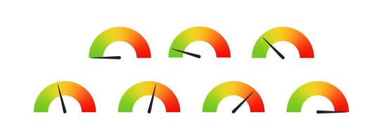 Meter Level. Scale Gauge Meter. Indicators with Different. vector