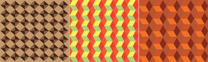Abstract geometric simple minimalistic seamless patterns set. vector