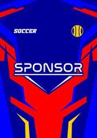 Jersey design template for sublimation vector