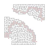 Puzzle game. labyrinth for children - Find the way out vector