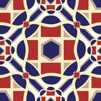 Abstract geometric shapes and line seamless pattern. Arabesque tile texture. Modern mosaic background for web site business graphics. vector