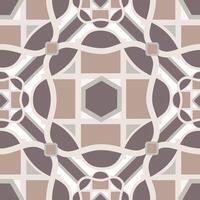 Abstract geometric shapes and line seamless pattern. Arabesque tile texture. Modern mosaic background for web site business graphics. vector