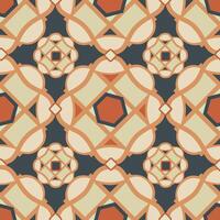Abstract geometric shapes and line seamless pattern. Arabesque tile texture. Modern mosaic background for web site business graphics. vector