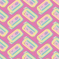 pencil case seamless pattern, back to school element, school stationery design vector