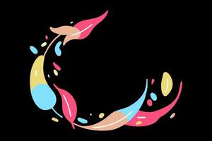 Abstract Floral Frames with Artistic and Colorful Designs vector