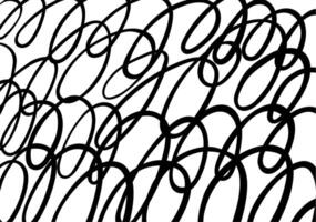 Abstract texture. Random swirled lines. Hand drawn black line background. Chaotic pattern. Dynamic scrawls. Black and white illustration. vector