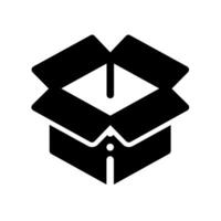 Cardboard design icon in trendy flat style isolated on white background. vector