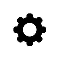 settings design icon in trendy flat style isolated on white background. vector