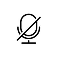mute design icon isolated on white background vector