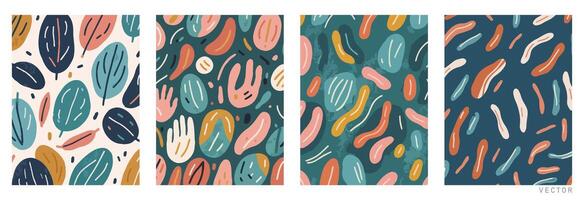 Set of Hand-Drawn Abstract Lines and Geometric Shapes. vector