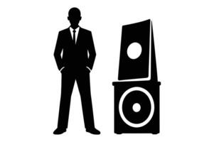 A business man making presentation vector