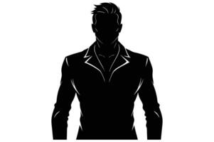 A silhouette of a black man in style. vector
