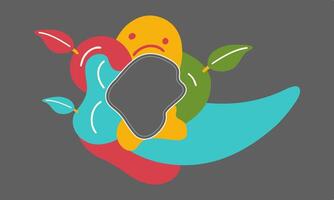Abstract Floral Frames with Artistic and Colorful Designs vector