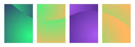 Set of Gradient Background Illustrations vector