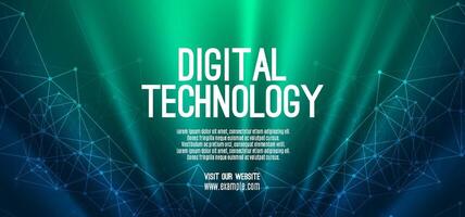 Digital technology speed connect blue green background, cyber nano information, abstract communication, innovation future tech data, internet global network connection, Ai big data, illustration 3d vector