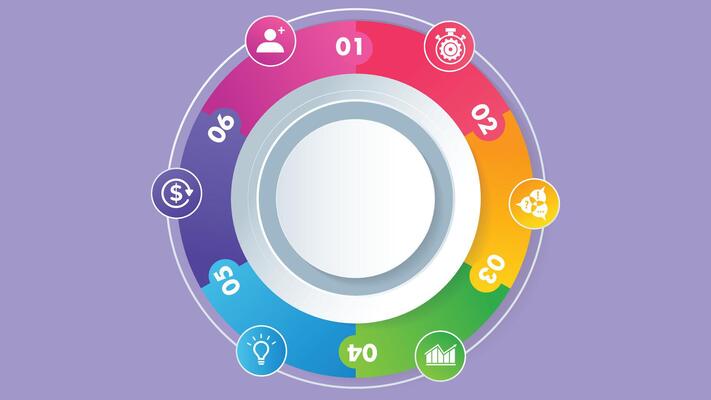 Abstract Infographics template with tabs illustration