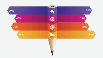 Abstract Infographics template with tabs illustration vector