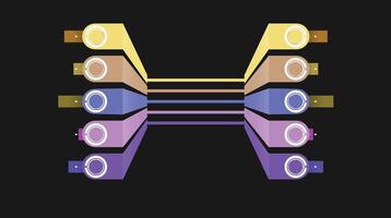 Abstract Infographics template with tabs illustration vector