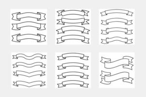 Vintage Ribbons, Banners, badges, Labels - Design Elements on retro background vector
