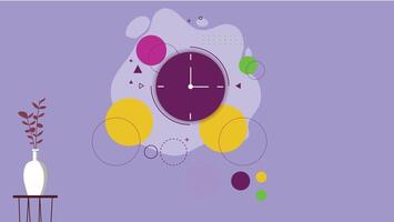 Time management abstract illustration background vector
