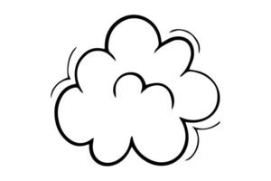 Comic speed motion effect, clouds way, trail set fast wind swirl, puff poof elements isolated on white background. Blow explosion vector