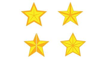 four golden stars on a white background vector