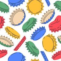 Abstract twisted shapes seamless pattern. Doodle scribble lines endless design, colorful creative minimalist style flat background illustration. Funny scribble shapes pattern vector