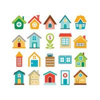 Home and Real Estate Icon Set Collection Illustration vector