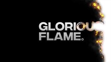 Glorious Flame title with a burning text effect video