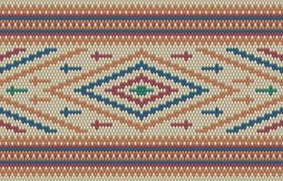 Knitted pattern seamless fabric cream color tone. traditional knitted pattern ethnic style. Designed for background ,wallpaper ,carpet ,clothing ,knitted pattern ,fabric ,pixel art ,textile vector