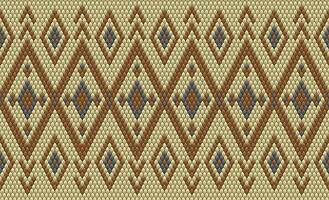 Knitted pattern seamless fabric brown color tone. traditional knitted pattern ethnic style. Designed for background ,wallpaper ,carpet ,clothing ,knitted pattern ,fabric ,pixel art ,textile vector