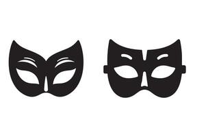 Elegant Mask Silhouette Icon Simple Design on White vector
