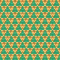 seamless repeating pattern of pine trees in flat design style with black outline and yellow background vector