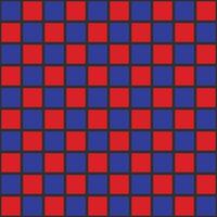 seamless repeating pattern of blue and red squares, black stripes vector