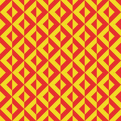 seamless repeating geometric pattern in red and yellow