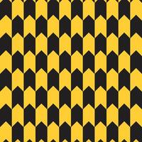 seamless repeating geometric pattern in black and yellow vector