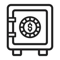 Investment Icon Line Art Style Design Isolated On White Background vector