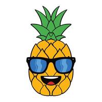 Pineapple illustration isolated on a white background vector