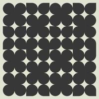 Retro black and white geometric pattern background, abstract circle, triangle and square lines art. Trendy bauhaus pattern backgrounds op-art set vector
