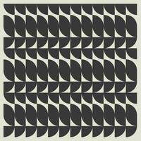 Retro black and white geometric pattern background, abstract circle, triangle and square lines art. Trendy bauhaus pattern backgrounds op-art set vector