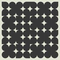 Retro black and white geometric pattern background, abstract circle, triangle and square lines art. Trendy bauhaus pattern backgrounds op-art set vector