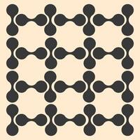 Retro black and white geometric pattern background, abstract circle, triangle and square lines art. Trendy bauhaus pattern backgrounds op-art set vector