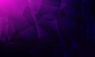 dark polygon pattern background with purple light vector