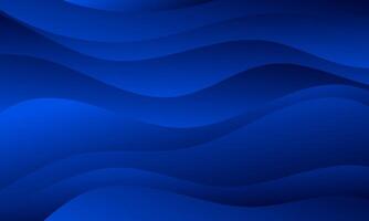 Blue gradient dynamic wave line pattern background vector