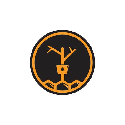 Tree bee farming logo, Honey bee hive logo in a tree, honey bee label, honey bee brand, herbal shop, health symbol.